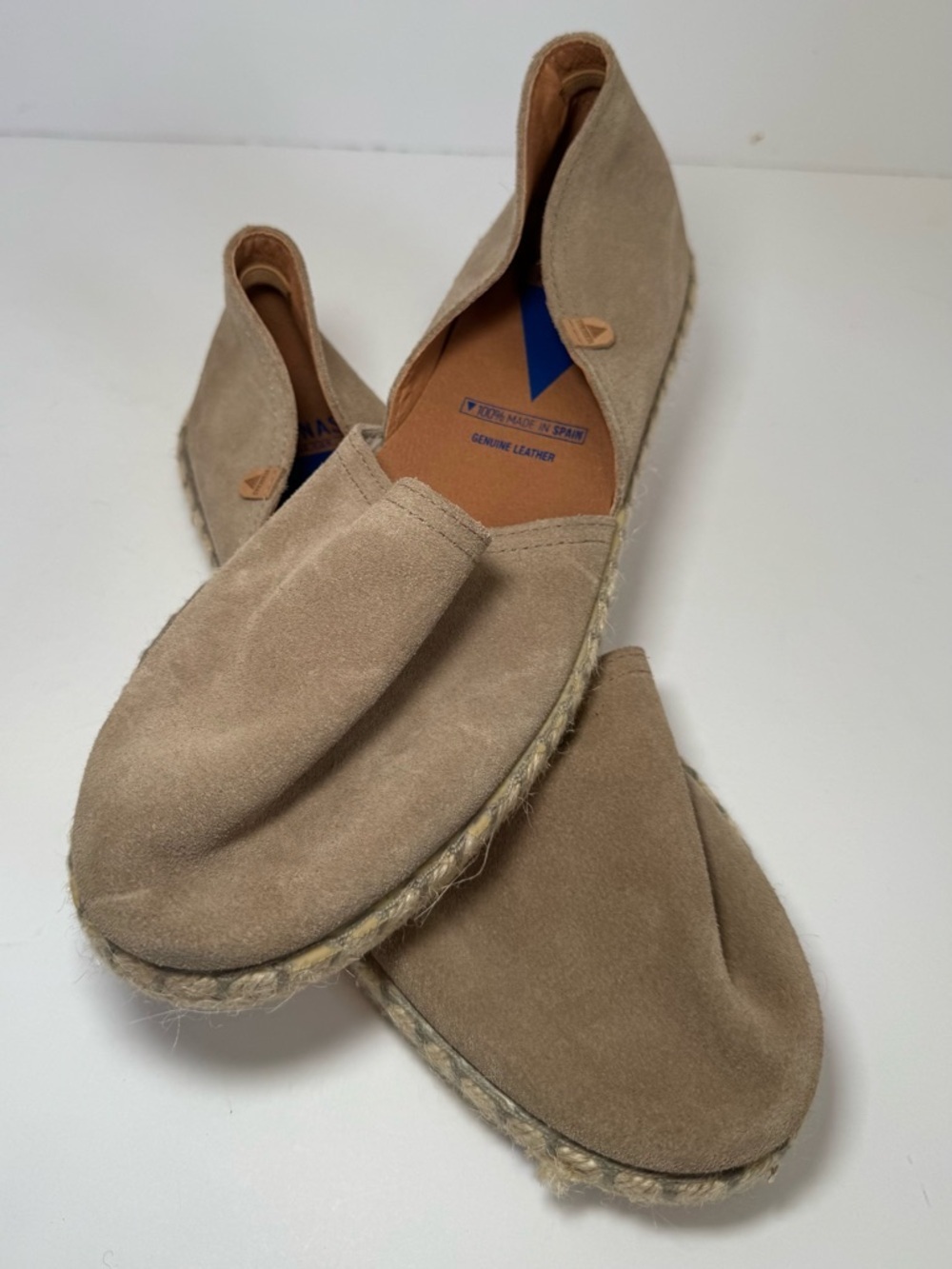 Verbenas Carmen Suede Espadrilles light brown color size 40 (9/9.5)